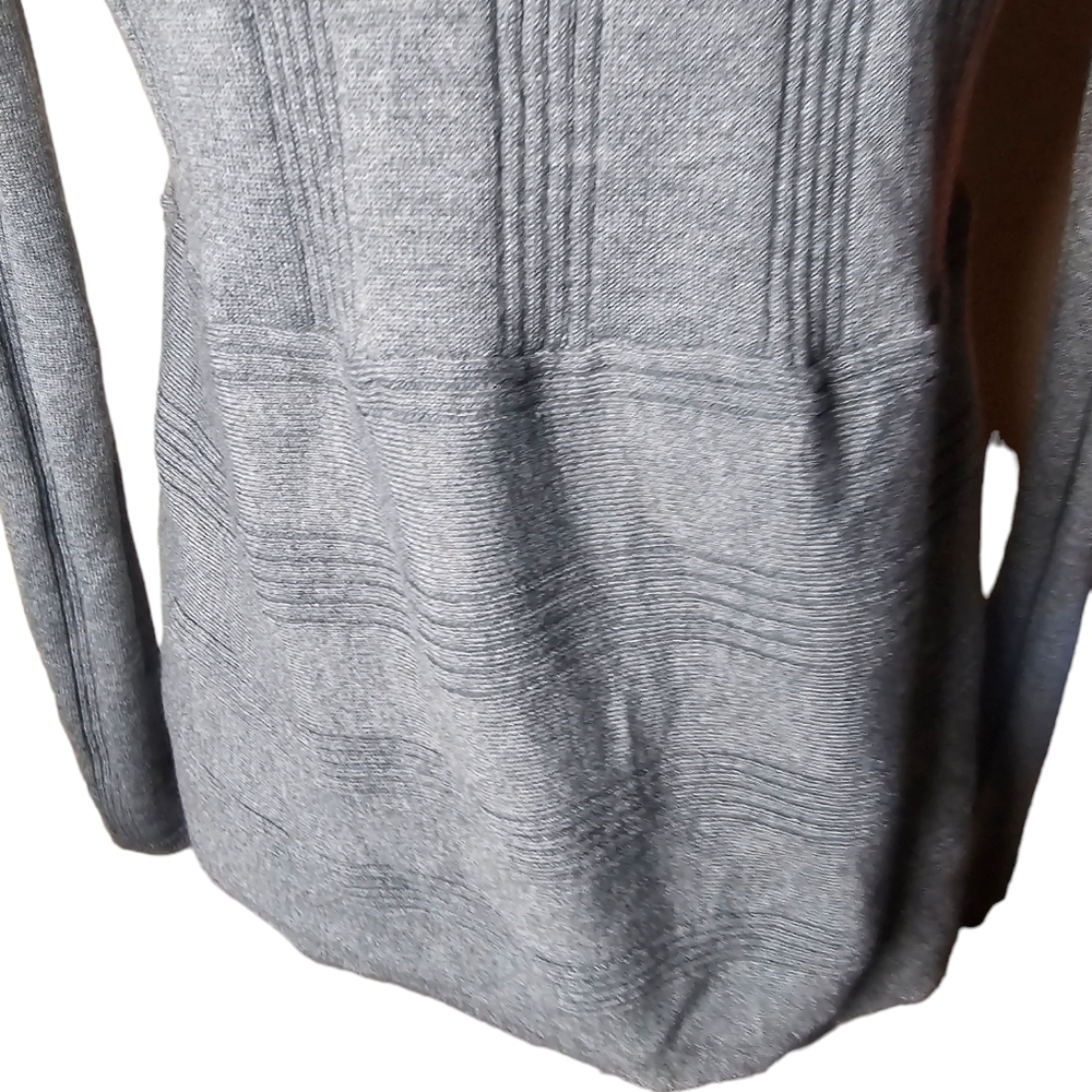 Verve ami women's gray open front long sleeve cardigan size S - Picture 8 of 8